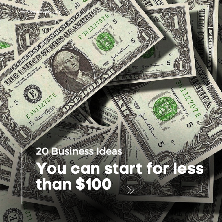 20 Business ideas you can start for under $100